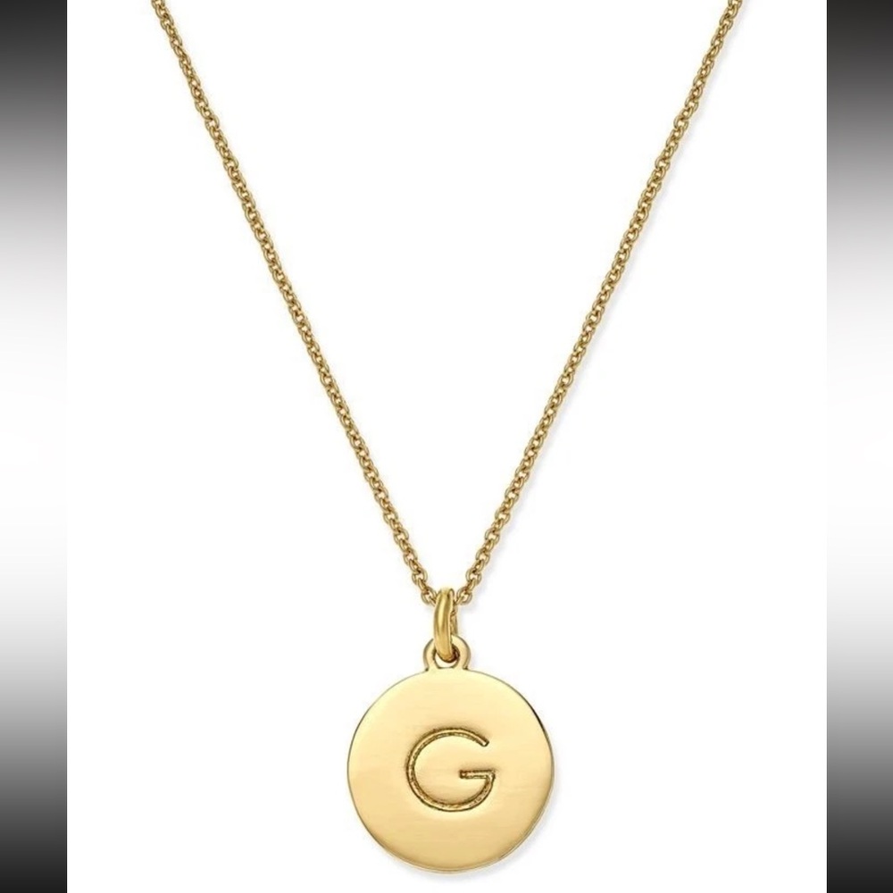 Kate Spade New York Initial Pendant Necklace G gold